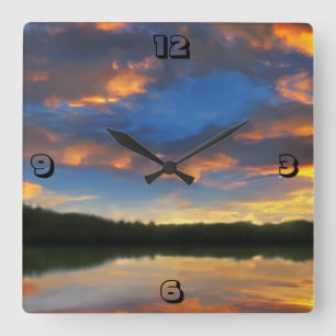 Horloge Carrée Sunset Wall