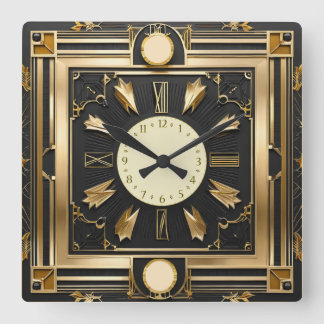 Horloge Carrée Super Art déco