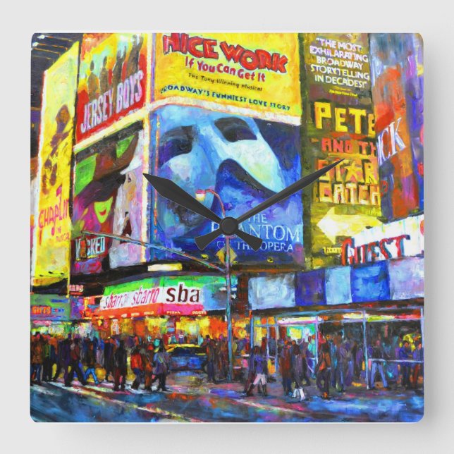 Horloge Carrée Sur Broadway (Recto)