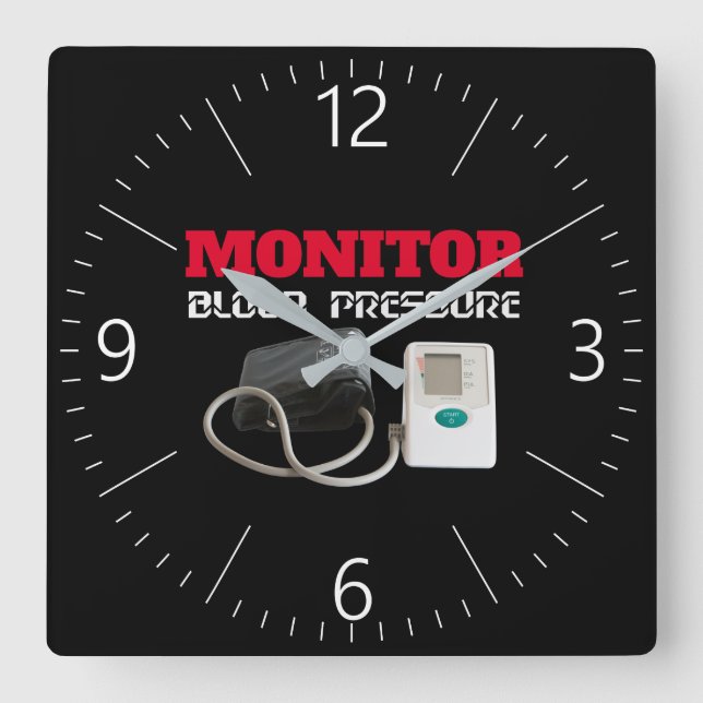 Horloge Carrée Surveillance de la pression sanguine (Recto)
