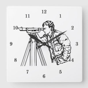 Horloge Carrée Surveillant professionnel