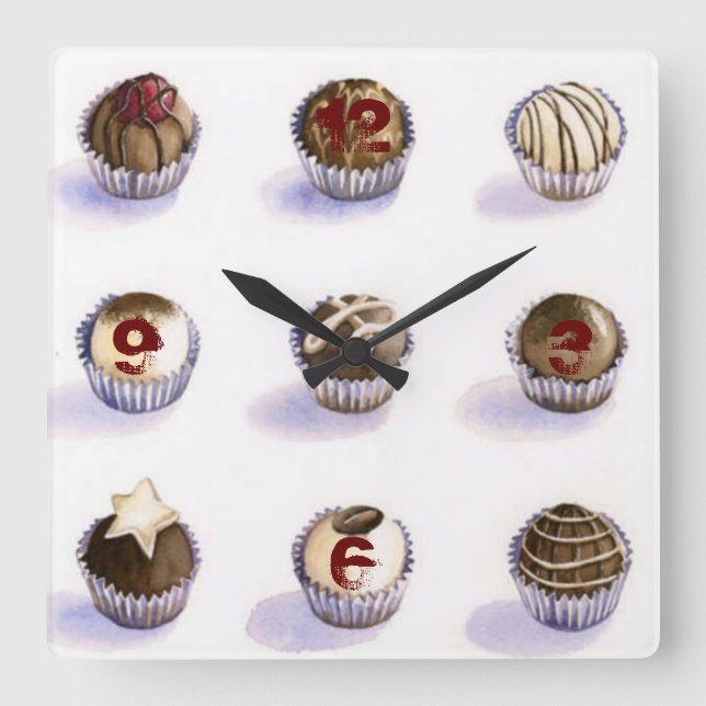 Horloge Carrée Sweet cup (Recto)