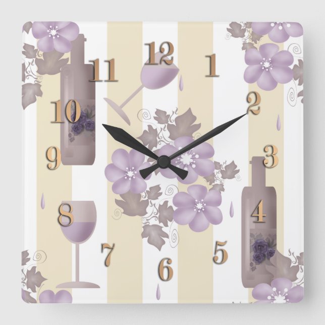 Horloge Carrée Sweet wine #wine (Recto)