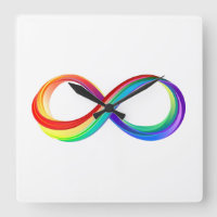 Symbole d'infinité arc-en-ciel stratifié