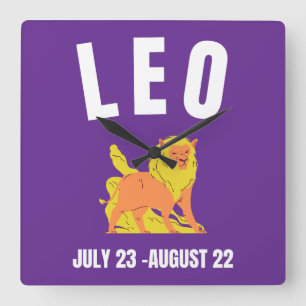 Horloge Carrée Symbole étoile Leo
