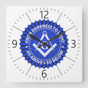 Horloge Carrée Symbole franc-maçonnerie