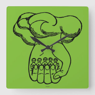 Horloge Carrée Symbole : Main divine