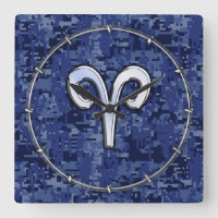 Symbole Zodiaque d'Aries moderne Camo numérique bl
