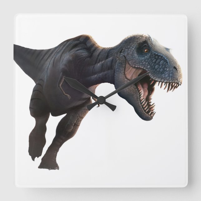 Horloge Carrée T Rex (Recto)
