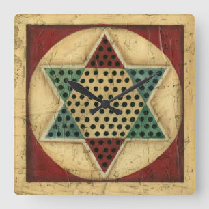 Horloge Carrée Tableau de contrôle chinois vintage par Ethan Harp