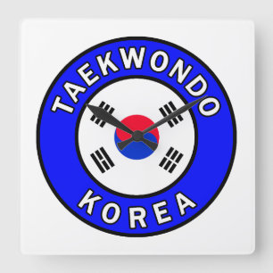 Horloge Carrée Taekwondo