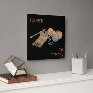 Horloge Carrée TAIS-TOI ! Je démêle.