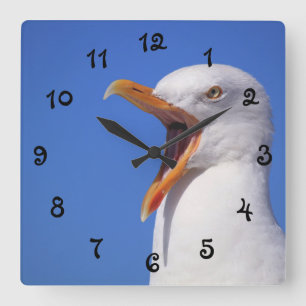 Horloge Carrée Talking Seagull
