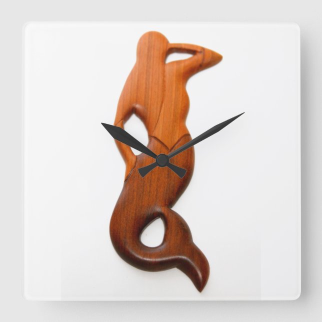 Horloge Carrée tan lookout mermaid (Recto)
