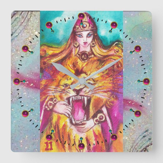 Horloge Carrée TAROTES DES OMBRES PERDUES /Force / Force S (Recto)