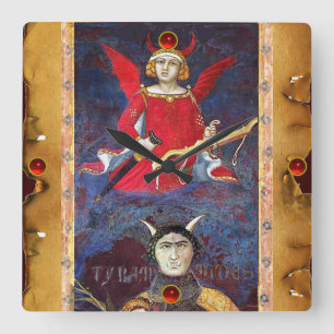 HORLOGE CARRÉE TAROTS DE RENAISSANCE ANTIQUE 15 /LE DIABLE
