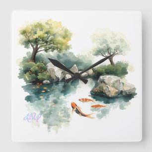 HORLOGE CARRÉE TASSES