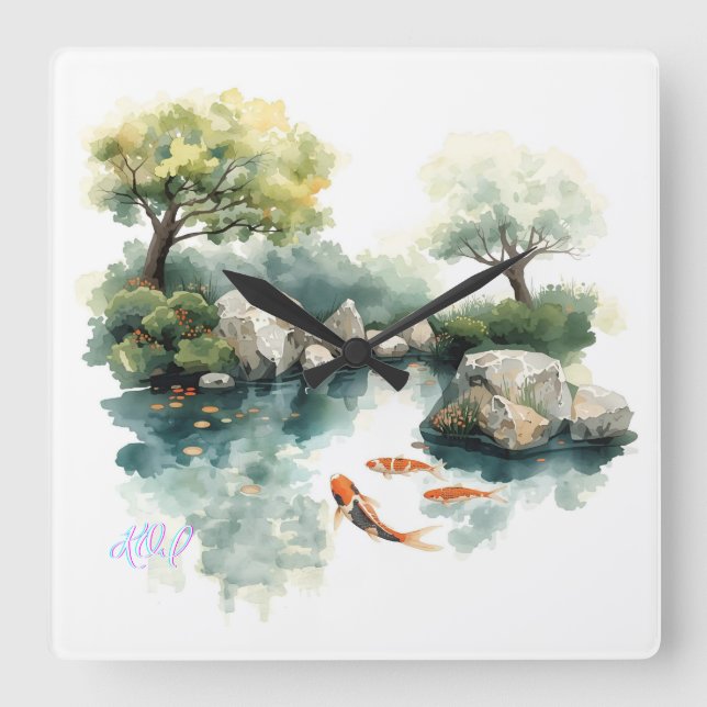 HORLOGE CARRÉE TASSES (Recto)