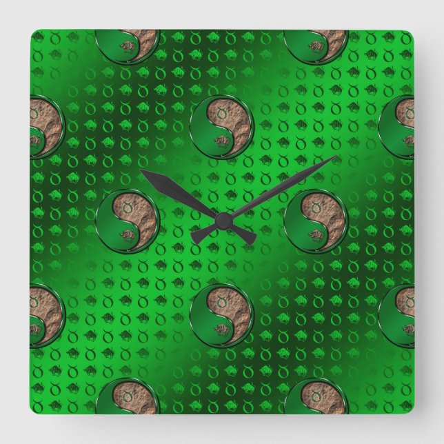 Horloge Carrée Taurus le taureau (Recto)