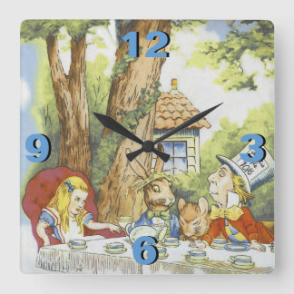 Horloge Carrée Tea Party 1