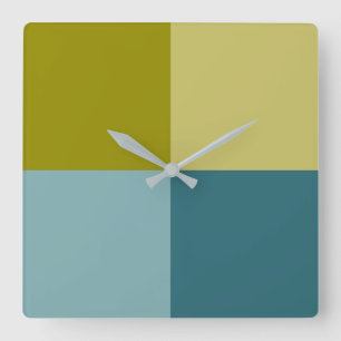 Horloge Carrée Teal Blue