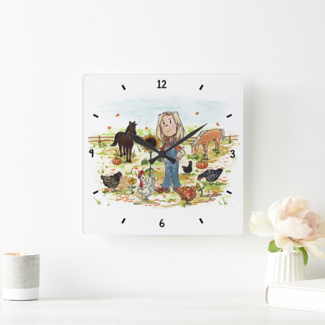 HORLOGE CARRÉE TEL QUE MFALL (Maison)