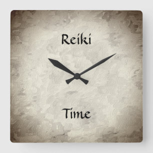 Horloge Carrée Temps de Reiki