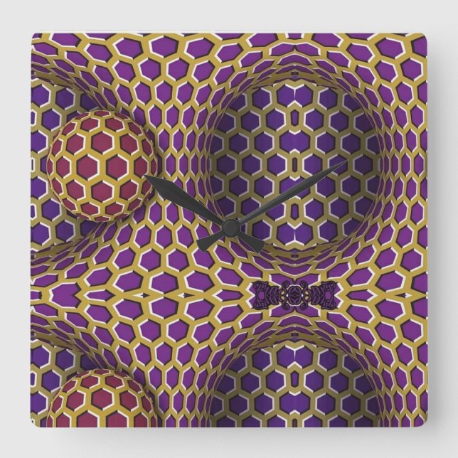 Horloge Carrée Temps de rotation de la rotation de la balise d'il (Recto)