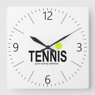 Horloge Carrée Tennis