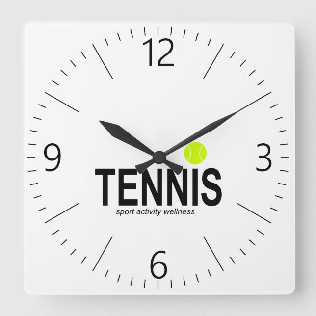 Horloge Carrée Tennis (Recto)