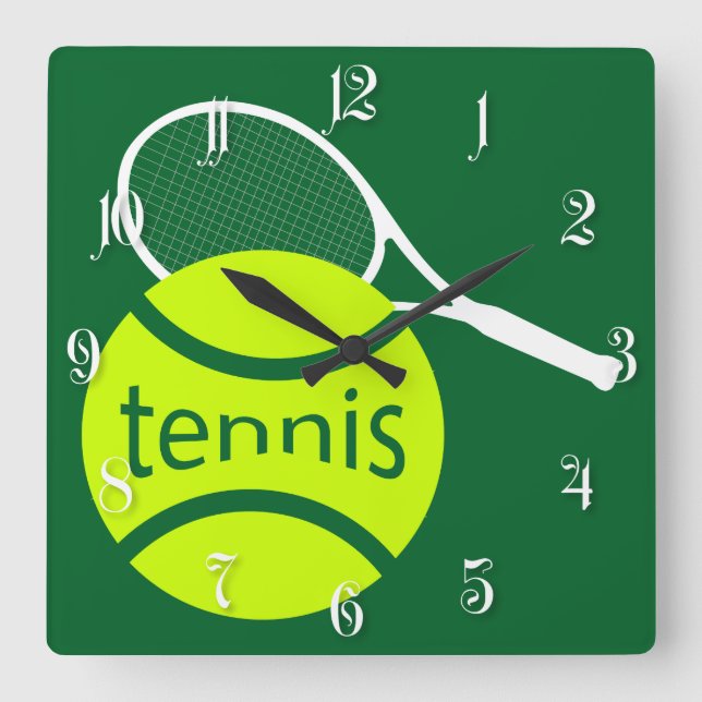 Horloge Carrée Tennis (Recto)