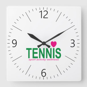 Horloge Carrée Tennis