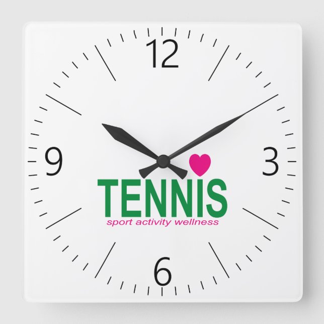 Horloge Carrée Tennis (Recto)