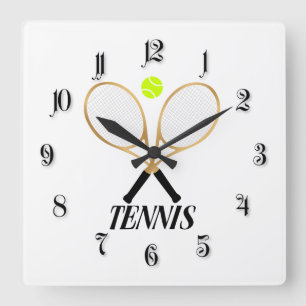 Horloge Carrée Tennis