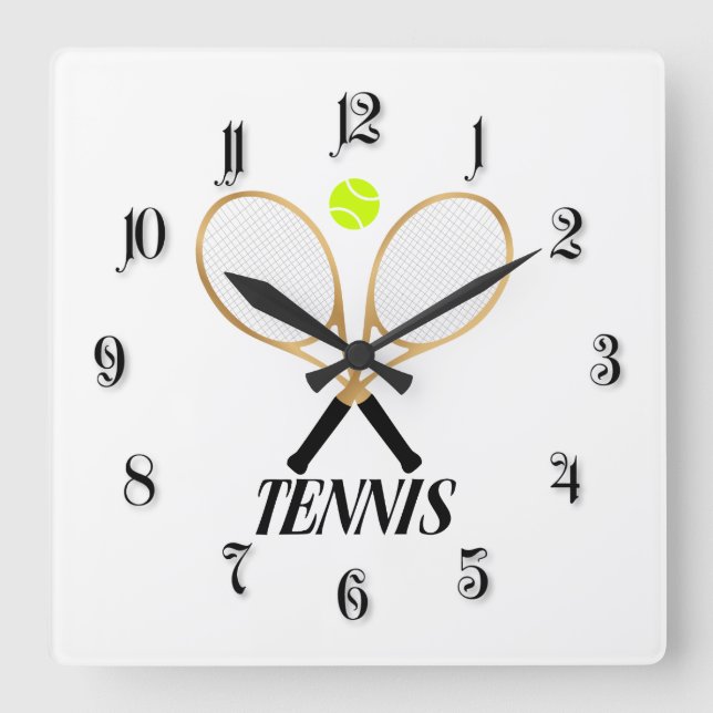 Horloge Carrée Tennis (Recto)