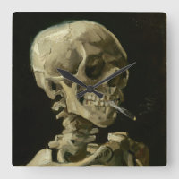 Tête de squelette avec cigarette de Van Gogh