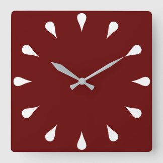 Horloge Carrée Tétrons blancs