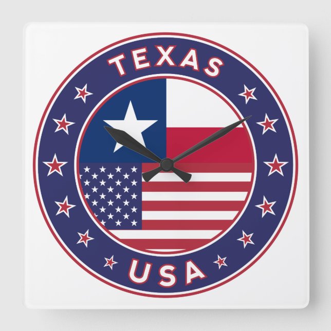 Horloge Carrée Texas (Recto)
