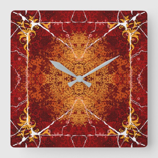 Horloge Carrée Textures de styles classiques (Recto)