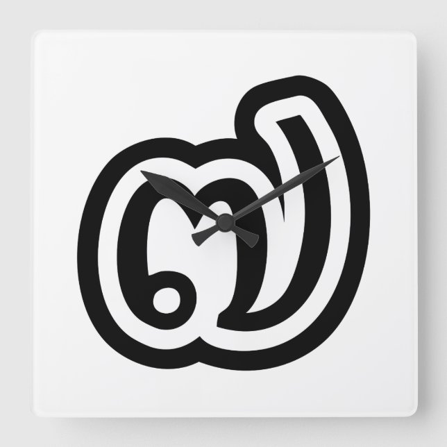 Horloge Carrée Thaïlande Numéro 7 / Sept / ๗ (Jed/Chet) Thai (Recto)