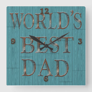 Horloge Carrée The Blue Boards Father's Day