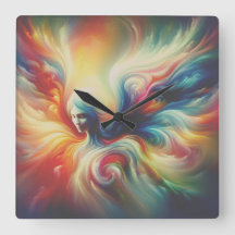 The Colorful Wispy Angel on Front of a