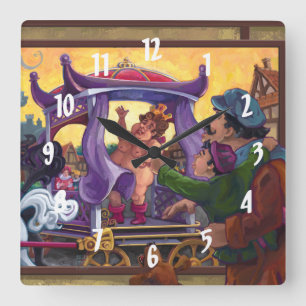 Horloge Carrée The Emperor’s New Clothes Art