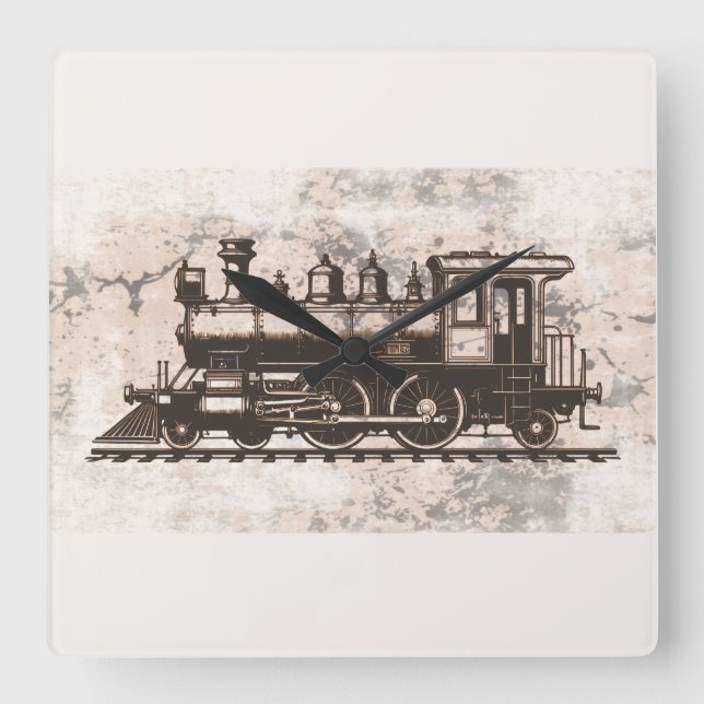 Horloge Carrée The golden age of steam (Recto)