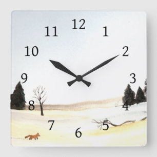 Horloge Carrée The Little Fox