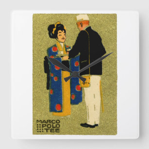 Horloge Carrée Thé Marco Polo 1915