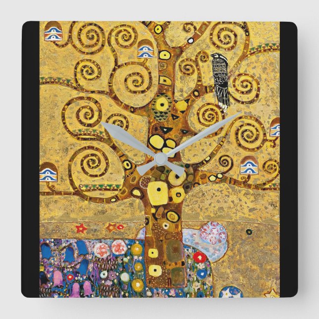Horloge Carrée " The Tree of Life" , Gustav Klimt (Recto)