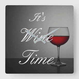 Horloge Carrée The Wine Time Wall