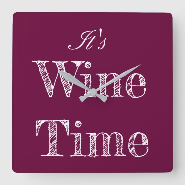 Horloge Carrée The Wine Time Wall (Recto)