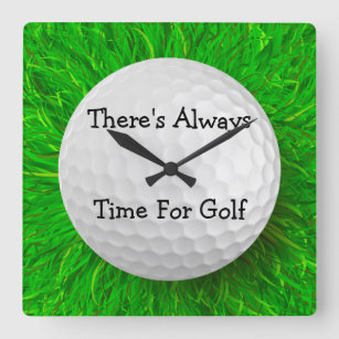 Horloge Carrée Thème de golf humoristique Nouveauté Horaires mura